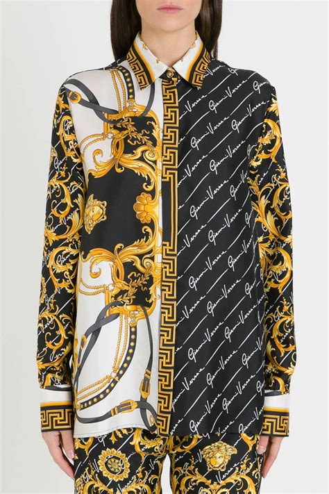 versace silk shirt hiphop|Versace silk shirt women's.